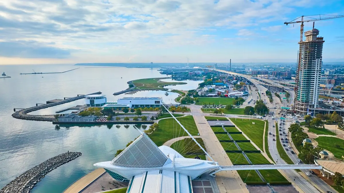 Aerial view of Milwaukee, Wisconsin